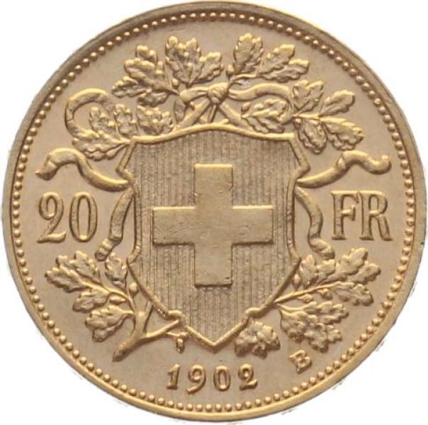20 Franken 1902 B - Vreneli